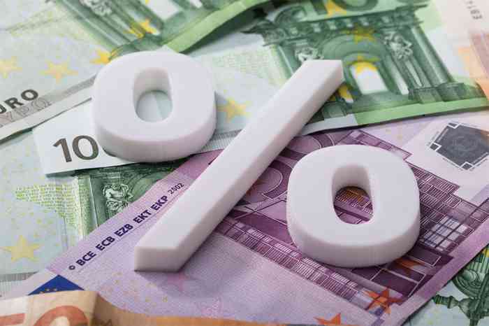 Prozentzeichen auf Geldscheinen - © Andrey Popov - stock.adobe.com